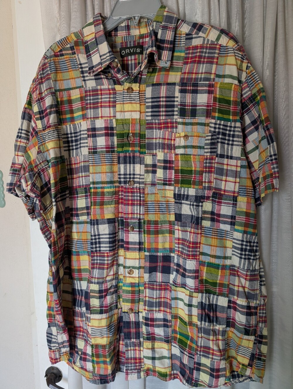 Orvis Multicolor Plaid Short-Sleeve Button-Up Shirt
